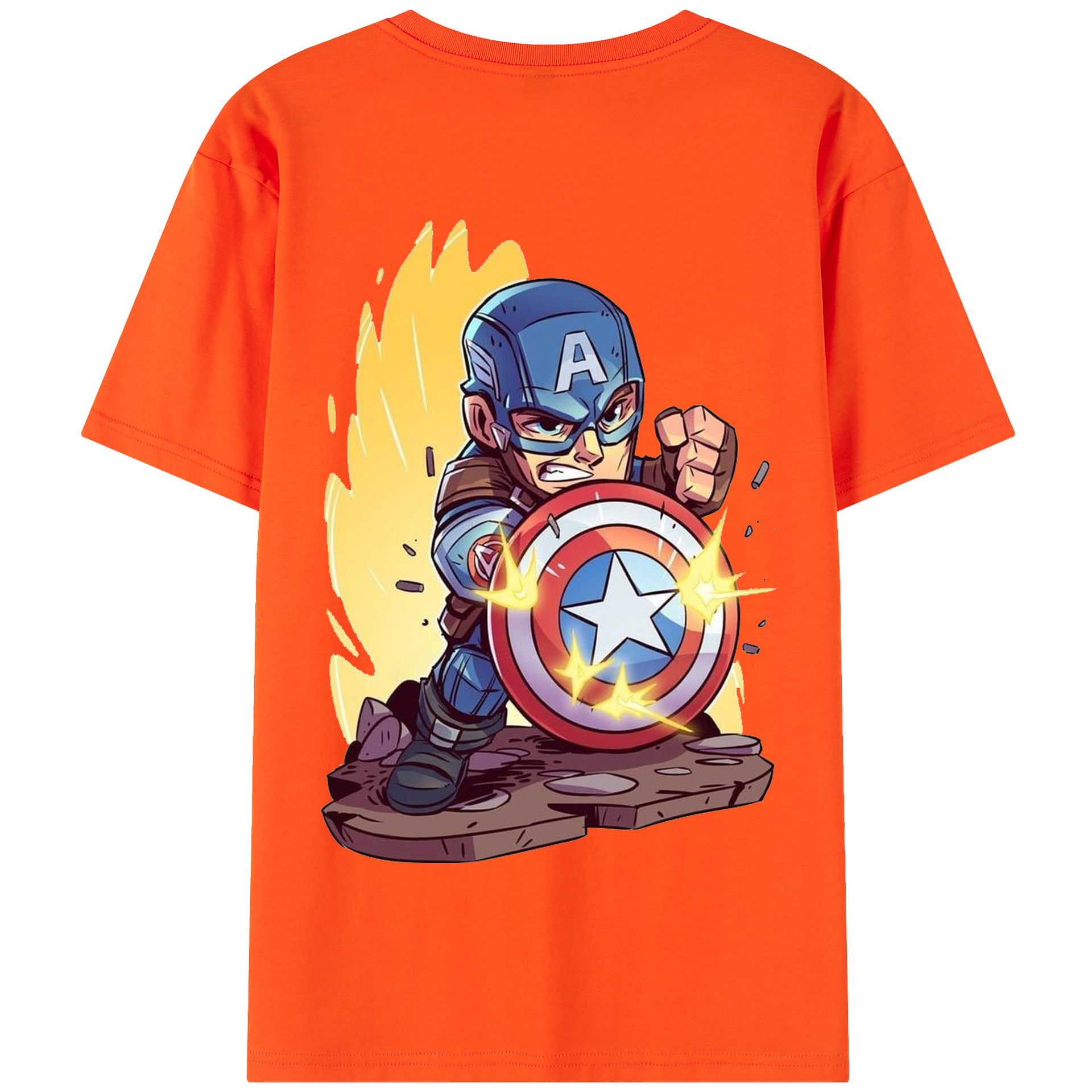 （画像用） アベンジャーズ The Avengers 綿100％半袖Tシャツ（背面プリント）