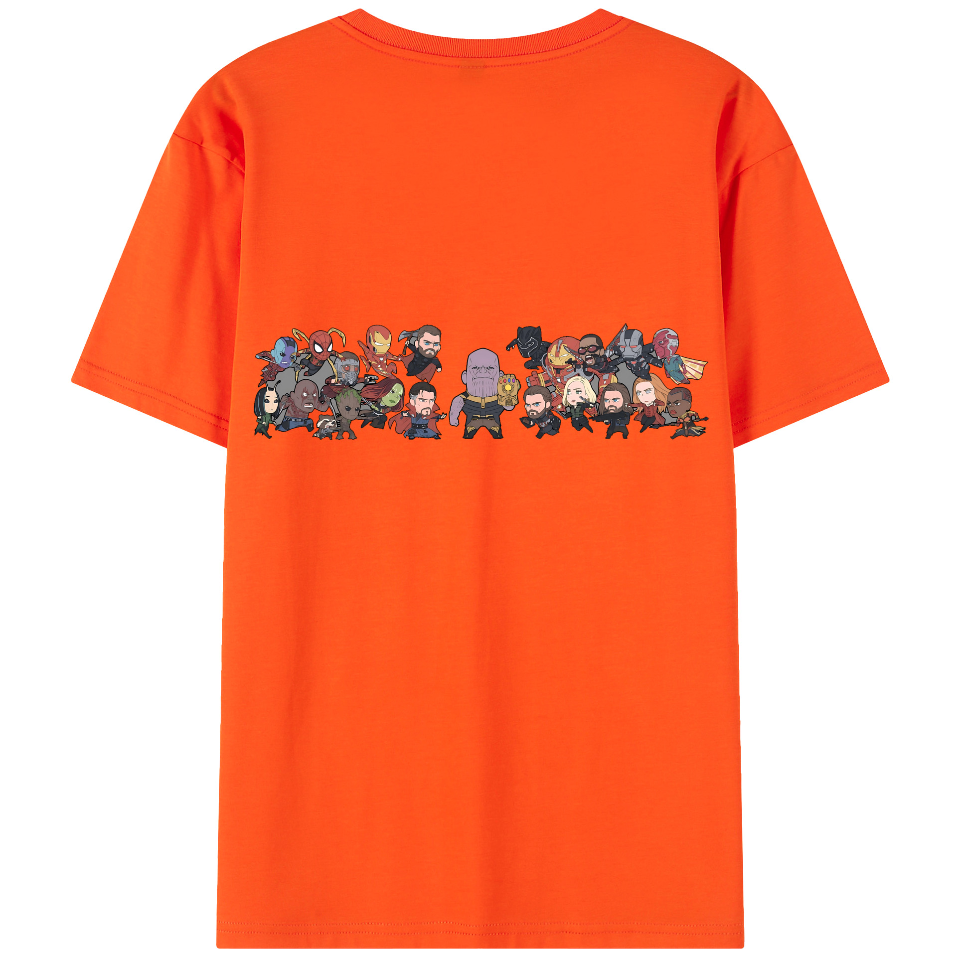 （画像用） アベンジャーズ The Avengers 綿100％半袖Tシャツ（背面プリント）