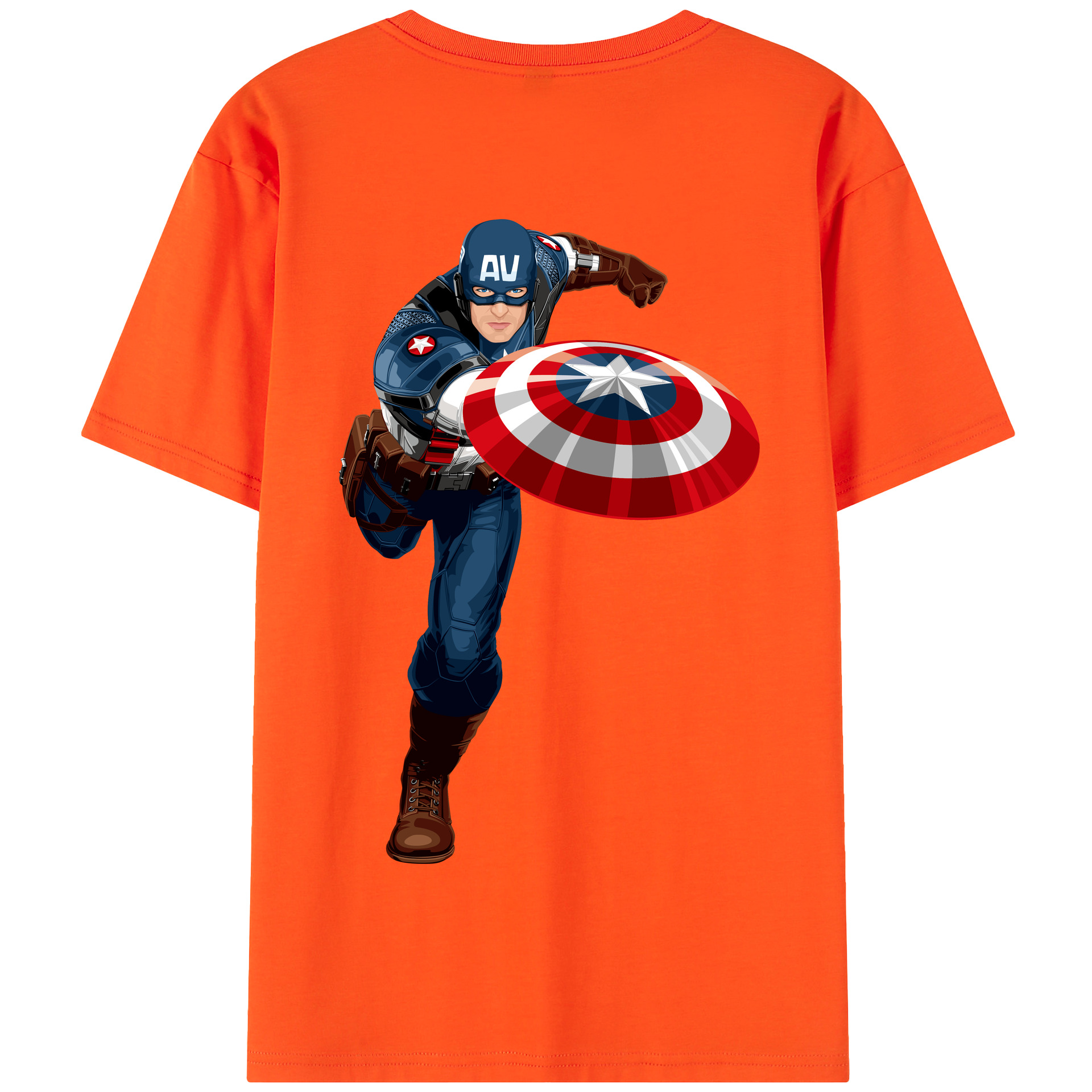 （画像用） アベンジャーズ The Avengers 綿100％半袖Tシャツ（背面プリント）
