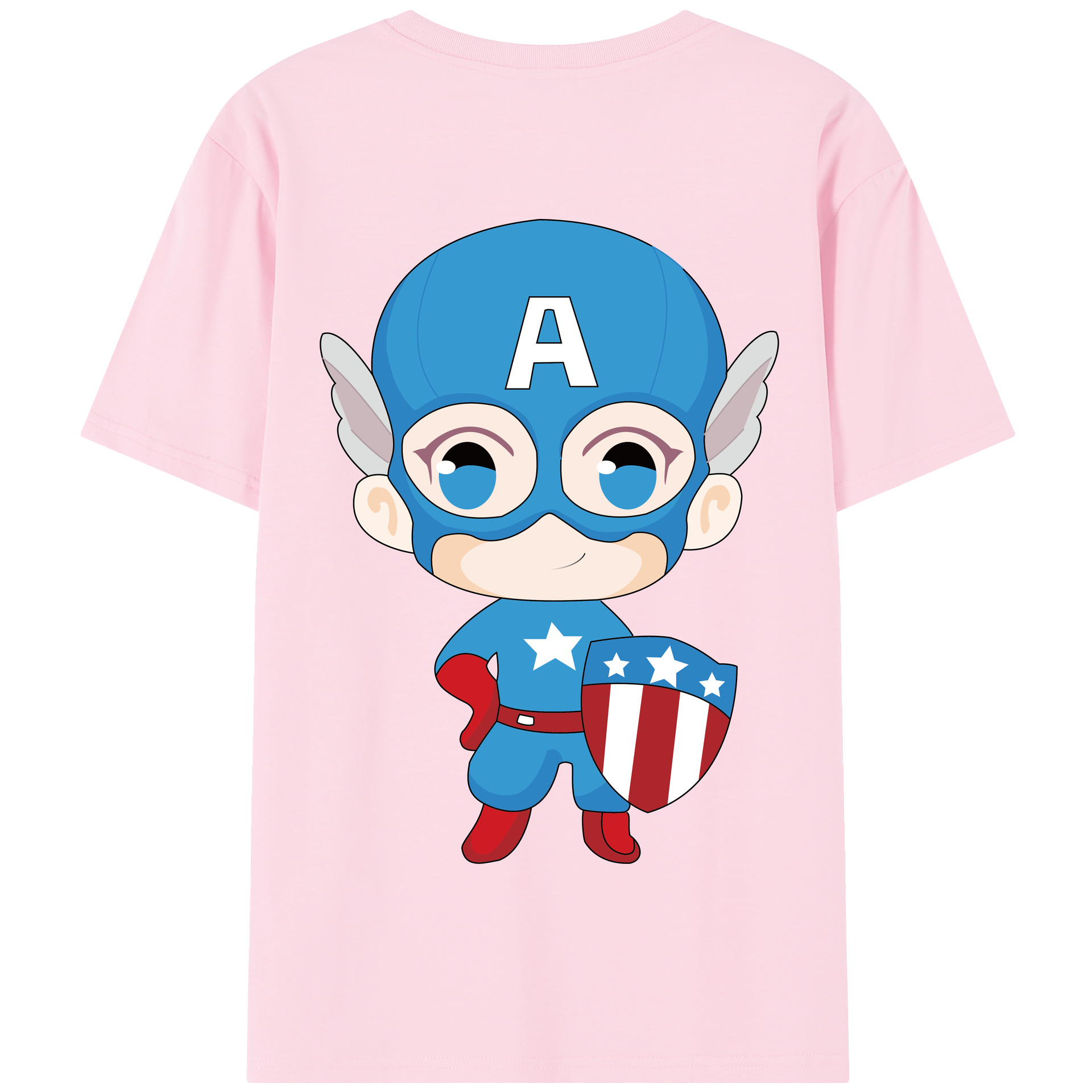 （画像用） アベンジャーズ The Avengers 綿100％半袖Tシャツ（背面プリント）