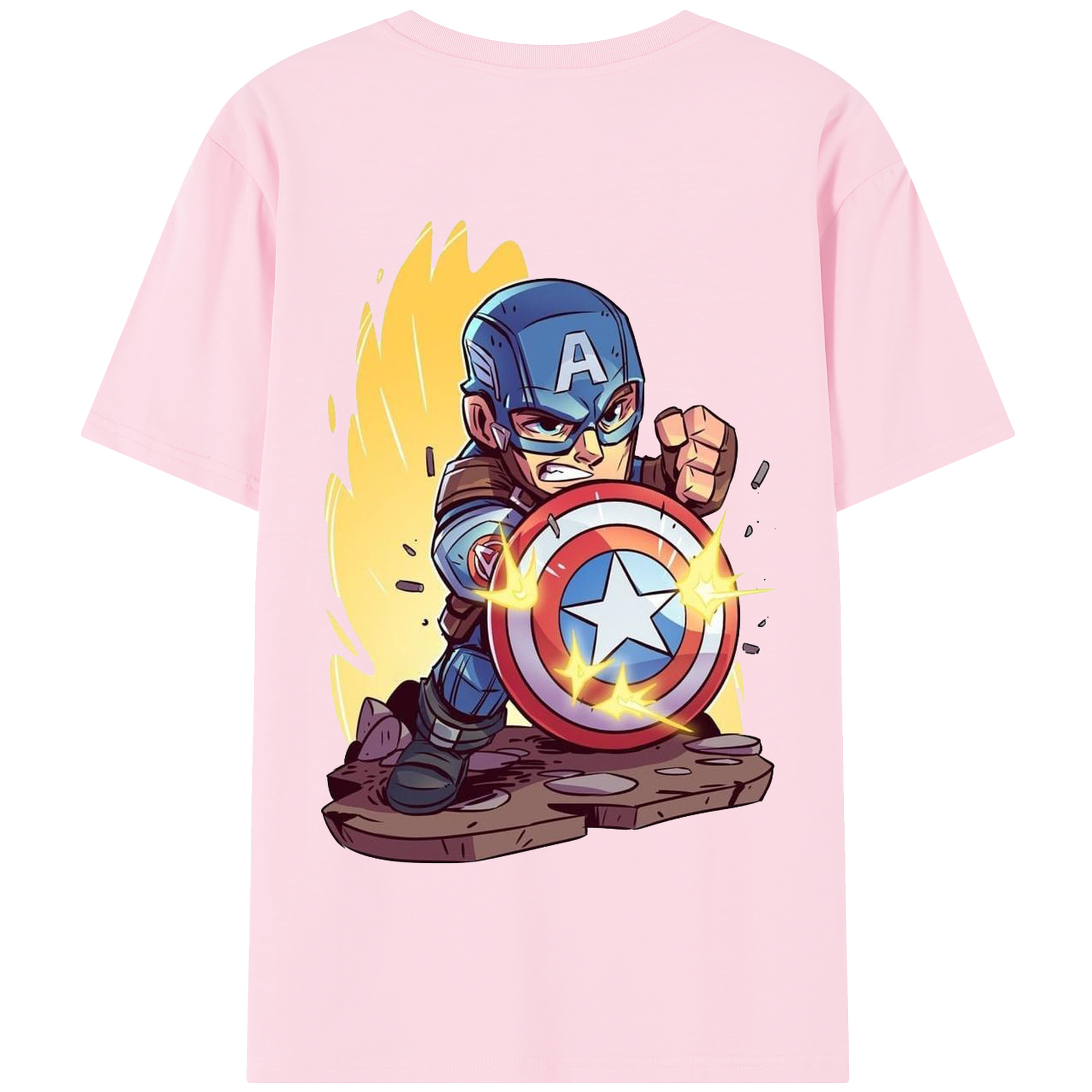 （画像用） アベンジャーズ The Avengers 綿100％半袖Tシャツ（背面プリント）