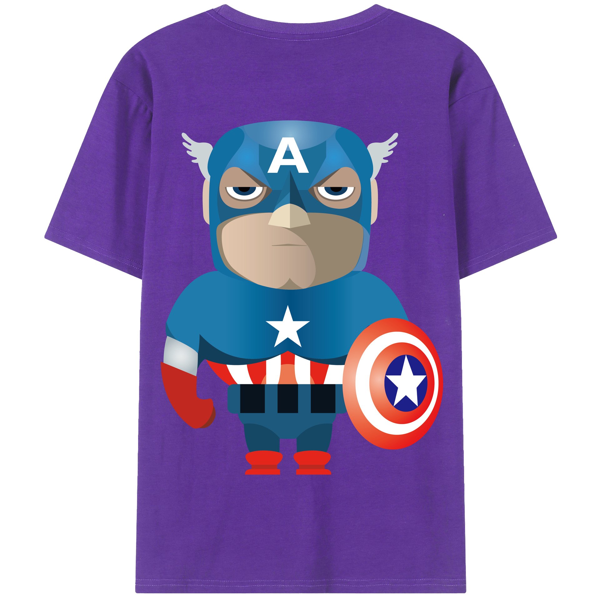 （画像用） アベンジャーズ The Avengers 綿100％半袖Tシャツ（背面プリント）