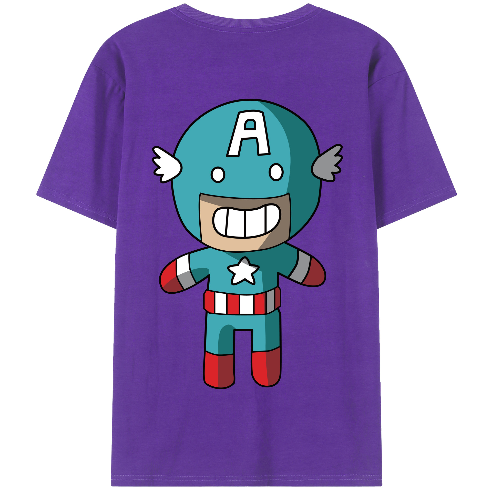 （画像用） アベンジャーズ The Avengers 綿100％半袖Tシャツ（背面プリント）