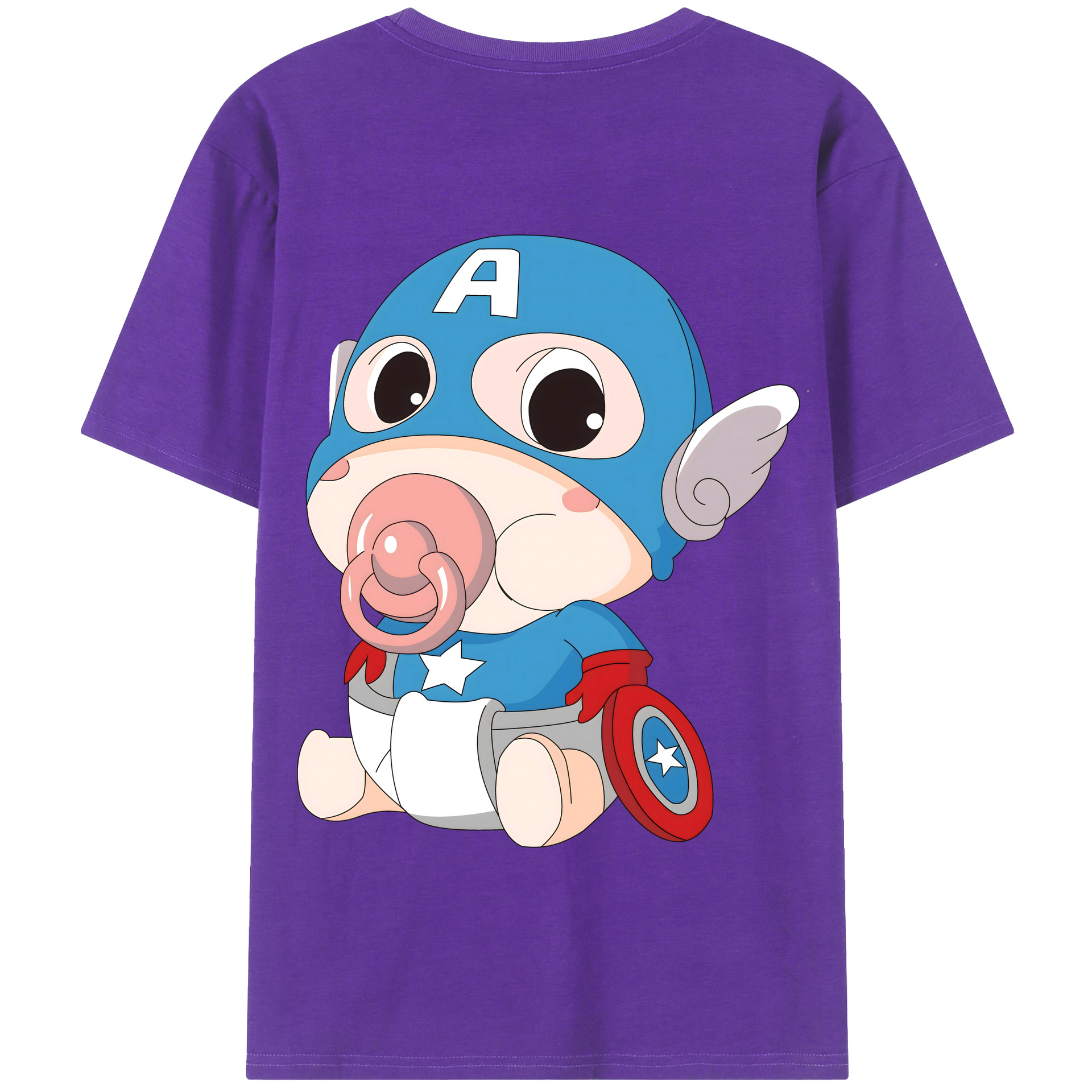 （画像用） アベンジャーズ The Avengers 綿100％半袖Tシャツ（背面プリント）