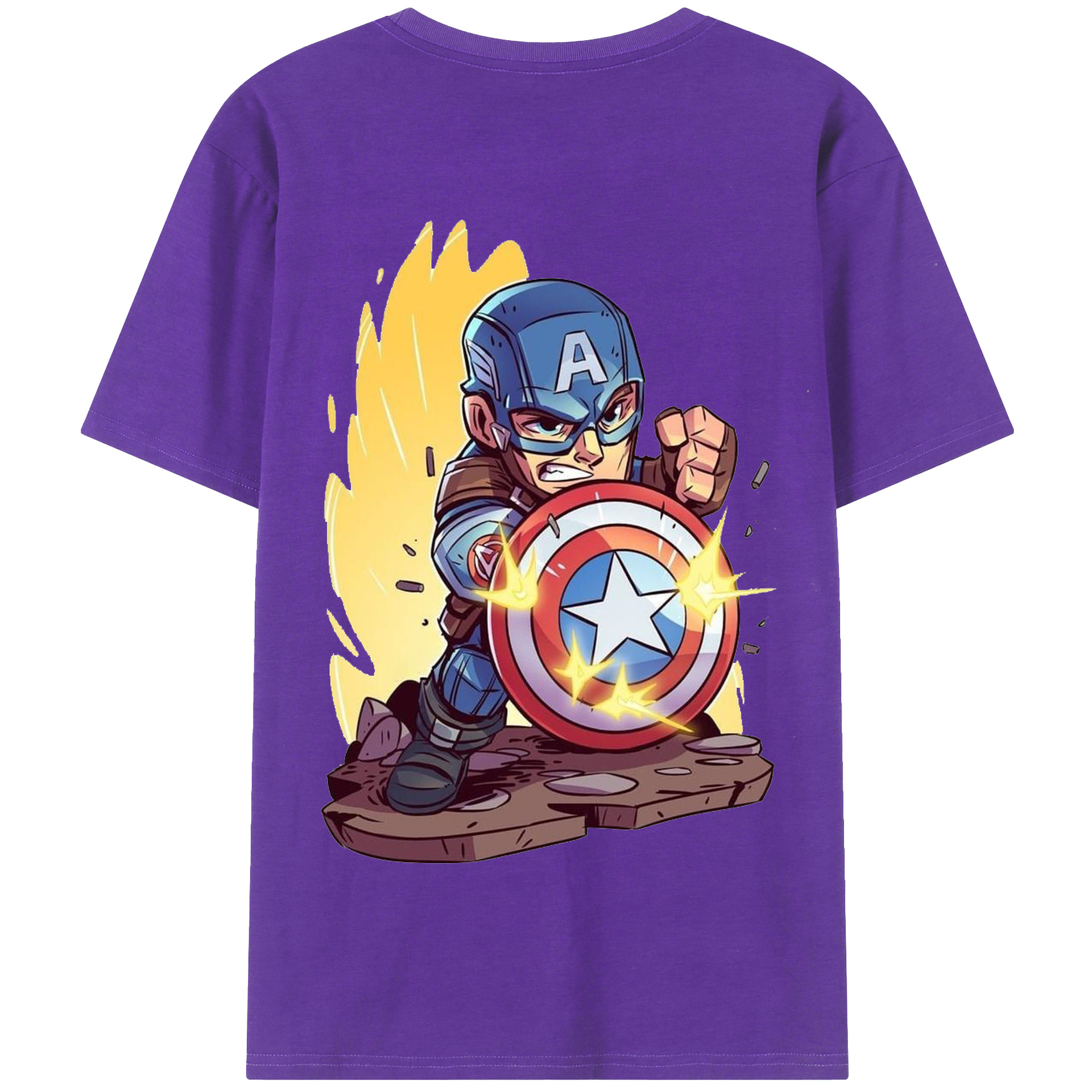 （画像用） アベンジャーズ The Avengers 綿100％半袖Tシャツ（背面プリント）