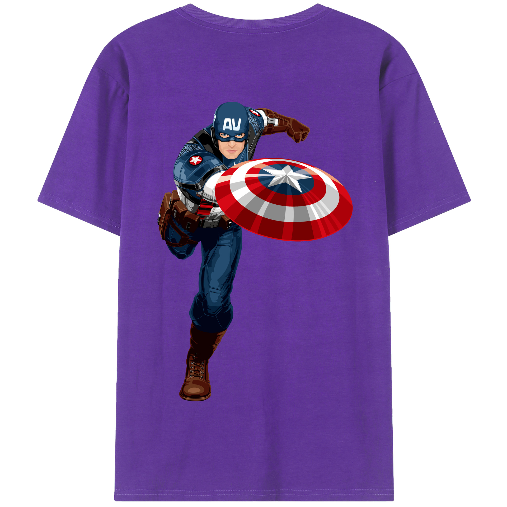（画像用） アベンジャーズ The Avengers 綿100％半袖Tシャツ（背面プリント）
