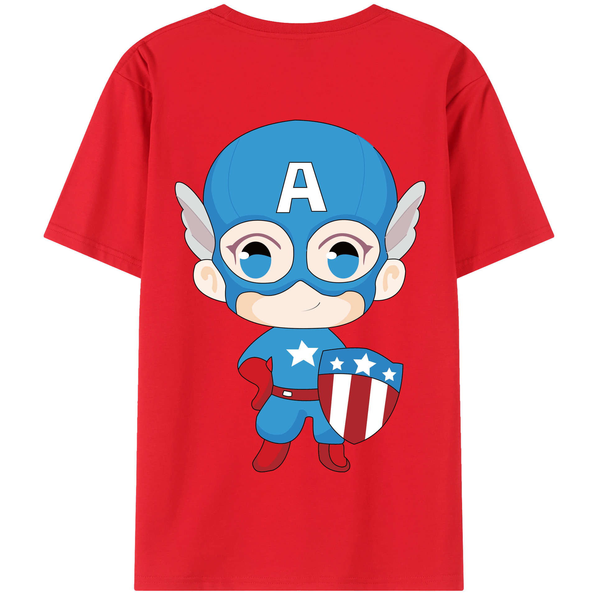 （画像用） アベンジャーズ The Avengers 綿100％半袖Tシャツ（背面プリント）