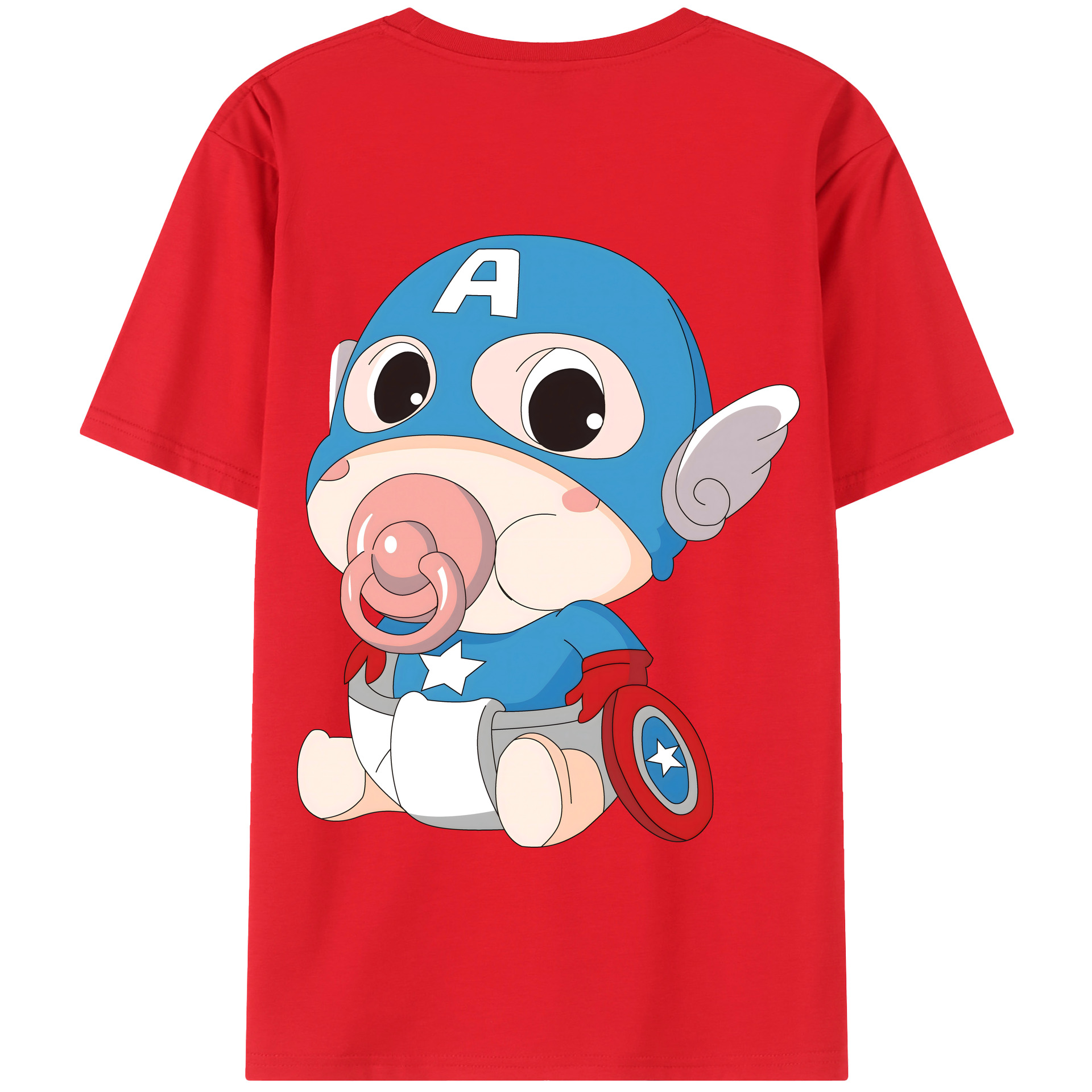 （画像用） アベンジャーズ The Avengers 綿100％半袖Tシャツ（背面プリント）