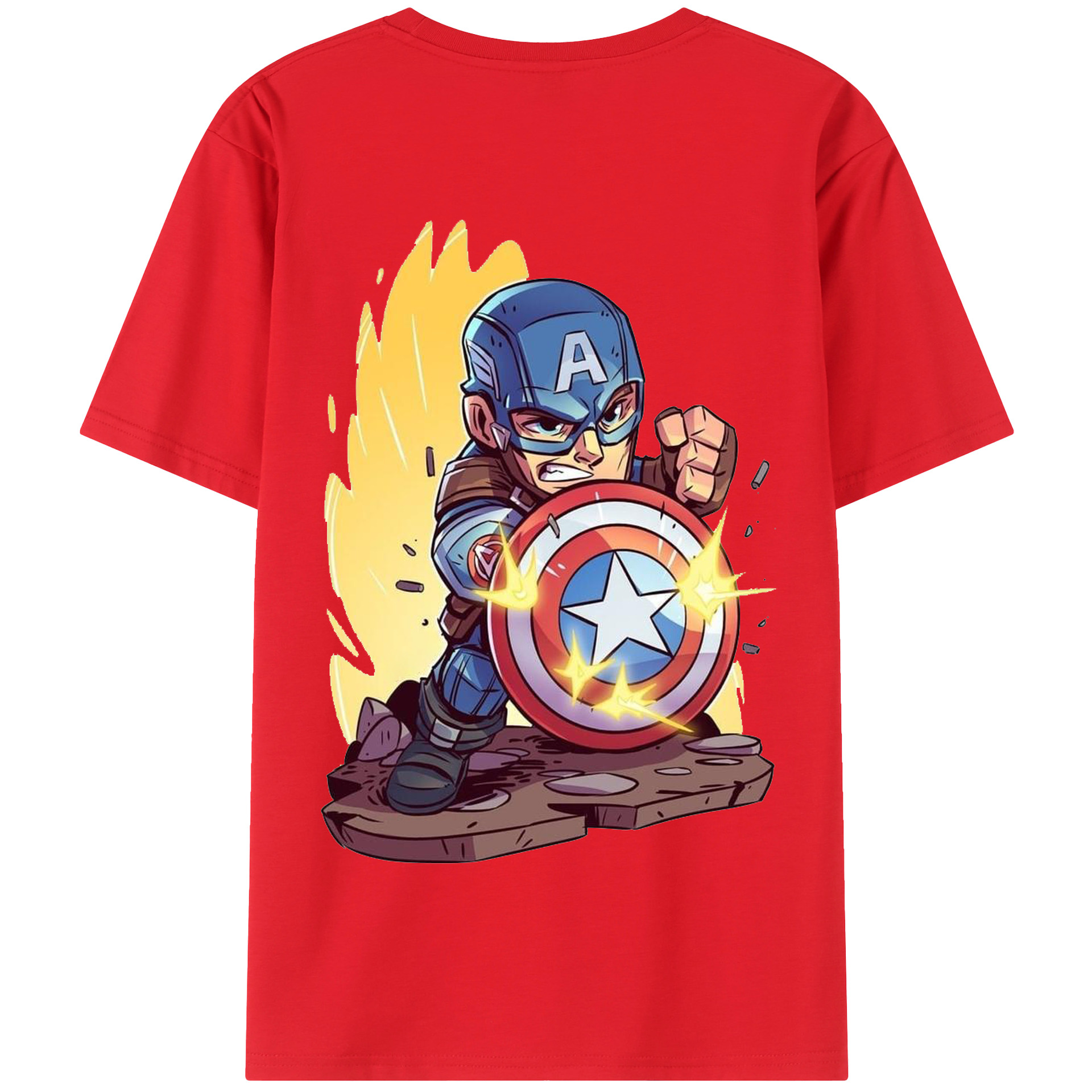 （画像用） アベンジャーズ The Avengers 綿100％半袖Tシャツ（背面プリント）