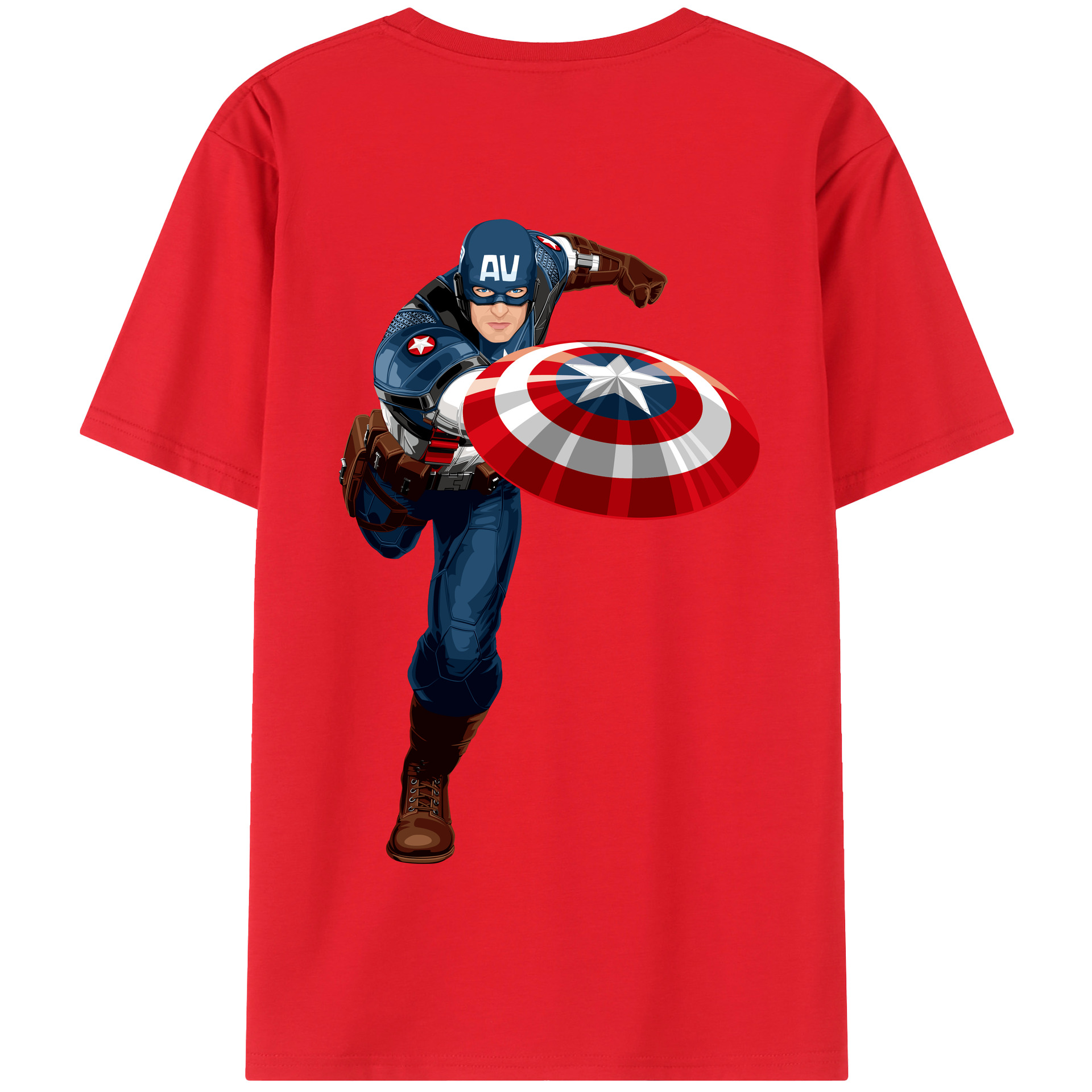 （画像用） アベンジャーズ The Avengers 綿100％半袖Tシャツ（背面プリント）