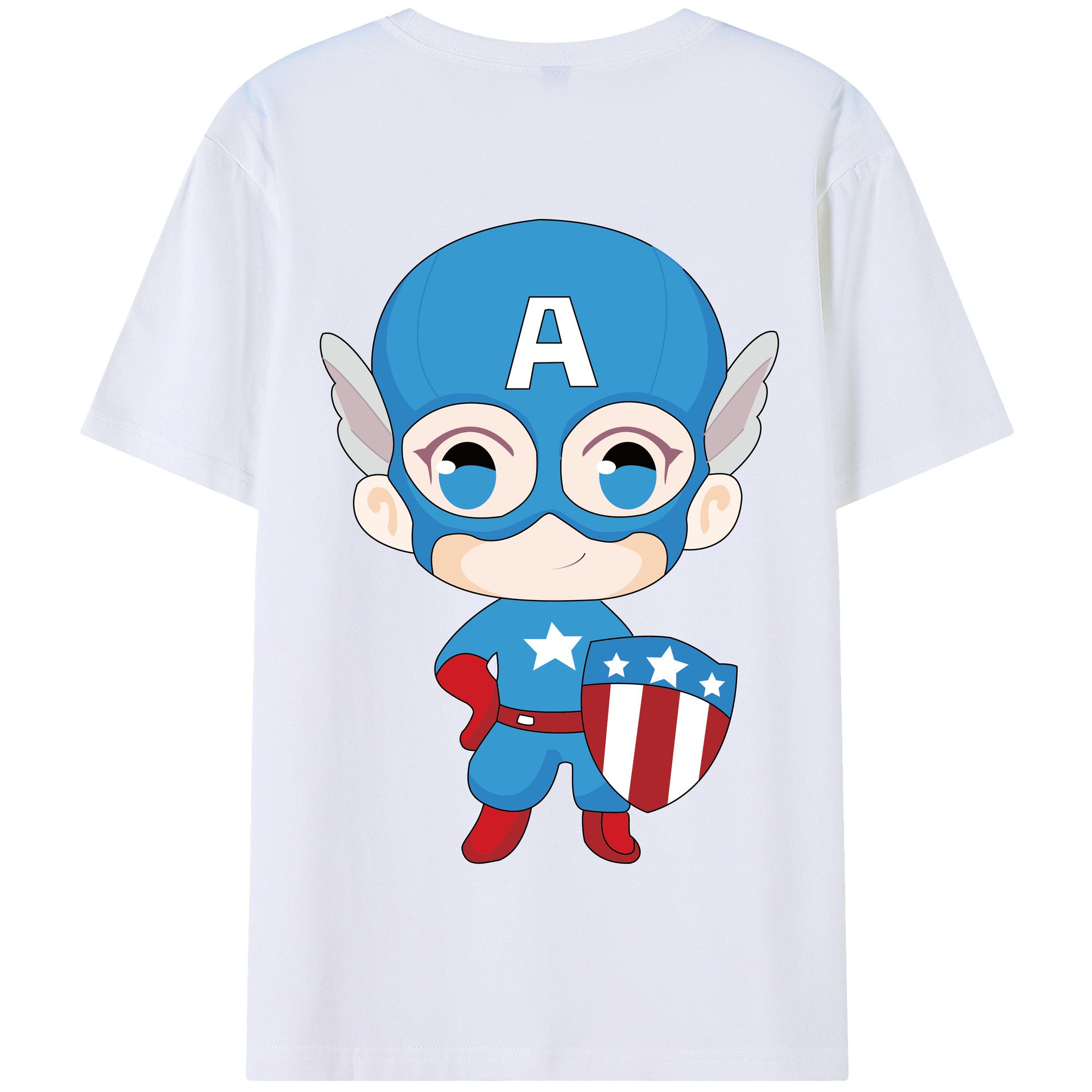 （画像用） アベンジャーズ The Avengers 綿100％半袖Tシャツ（背面プリント）