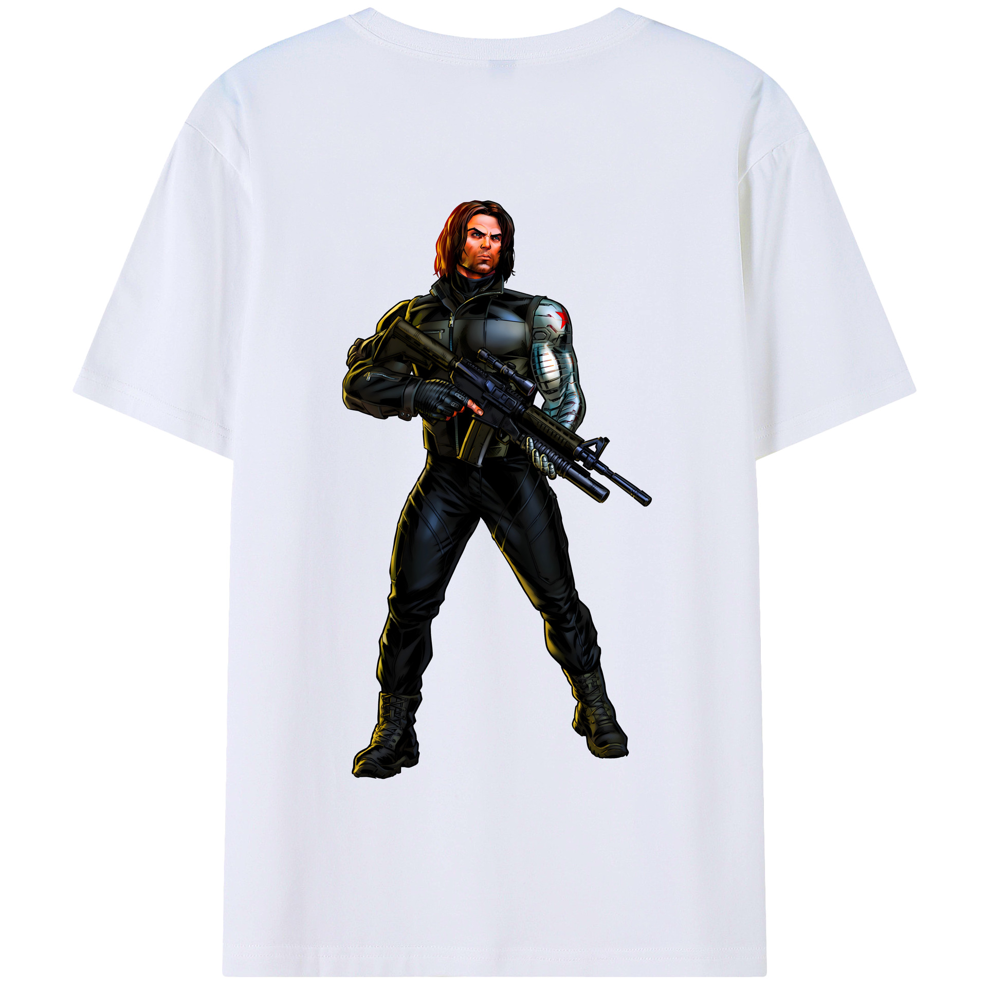 （画像用） アベンジャーズ The Avengers 綿100％半袖Tシャツ（背面プリント）