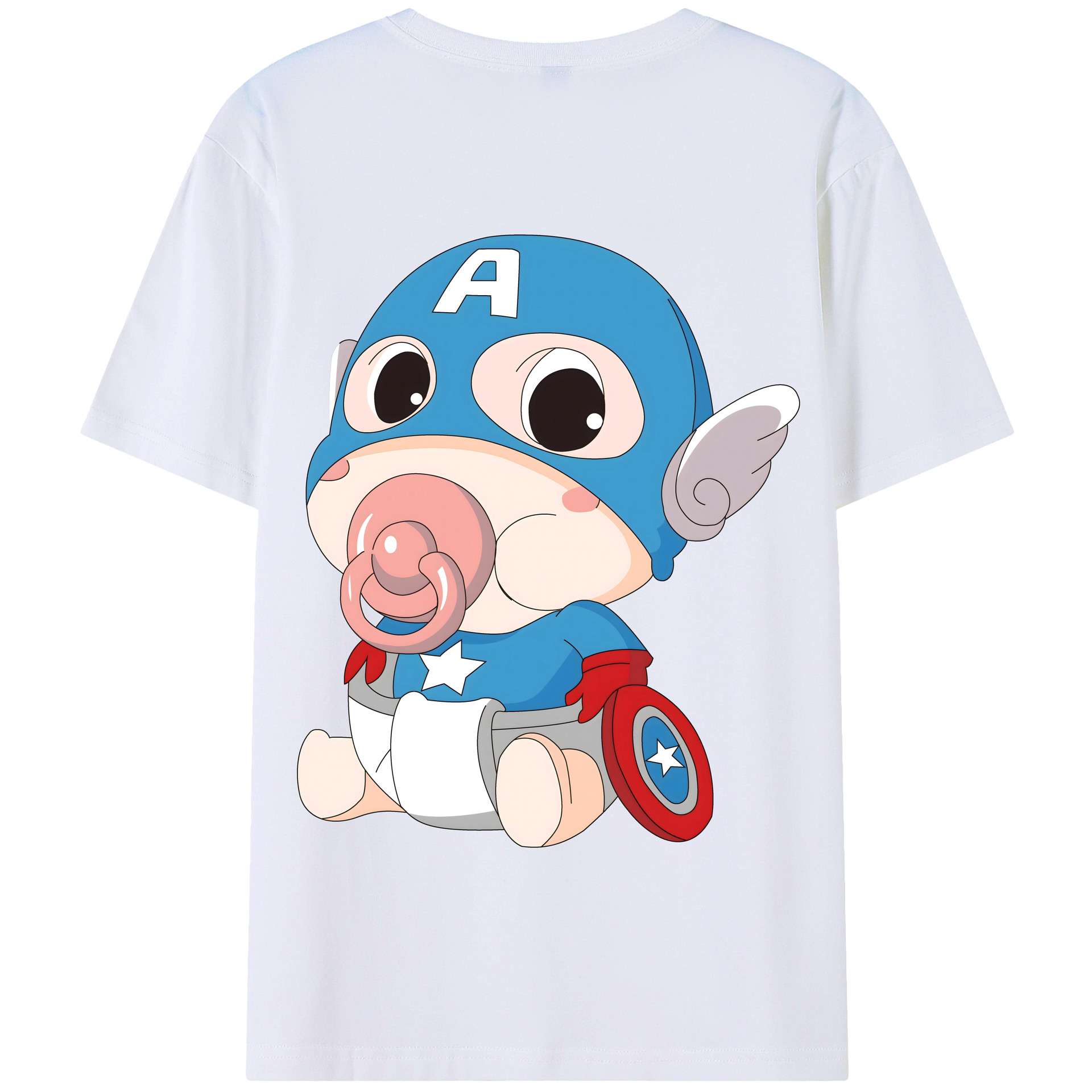 （画像用） アベンジャーズ The Avengers 綿100％半袖Tシャツ（背面プリント）