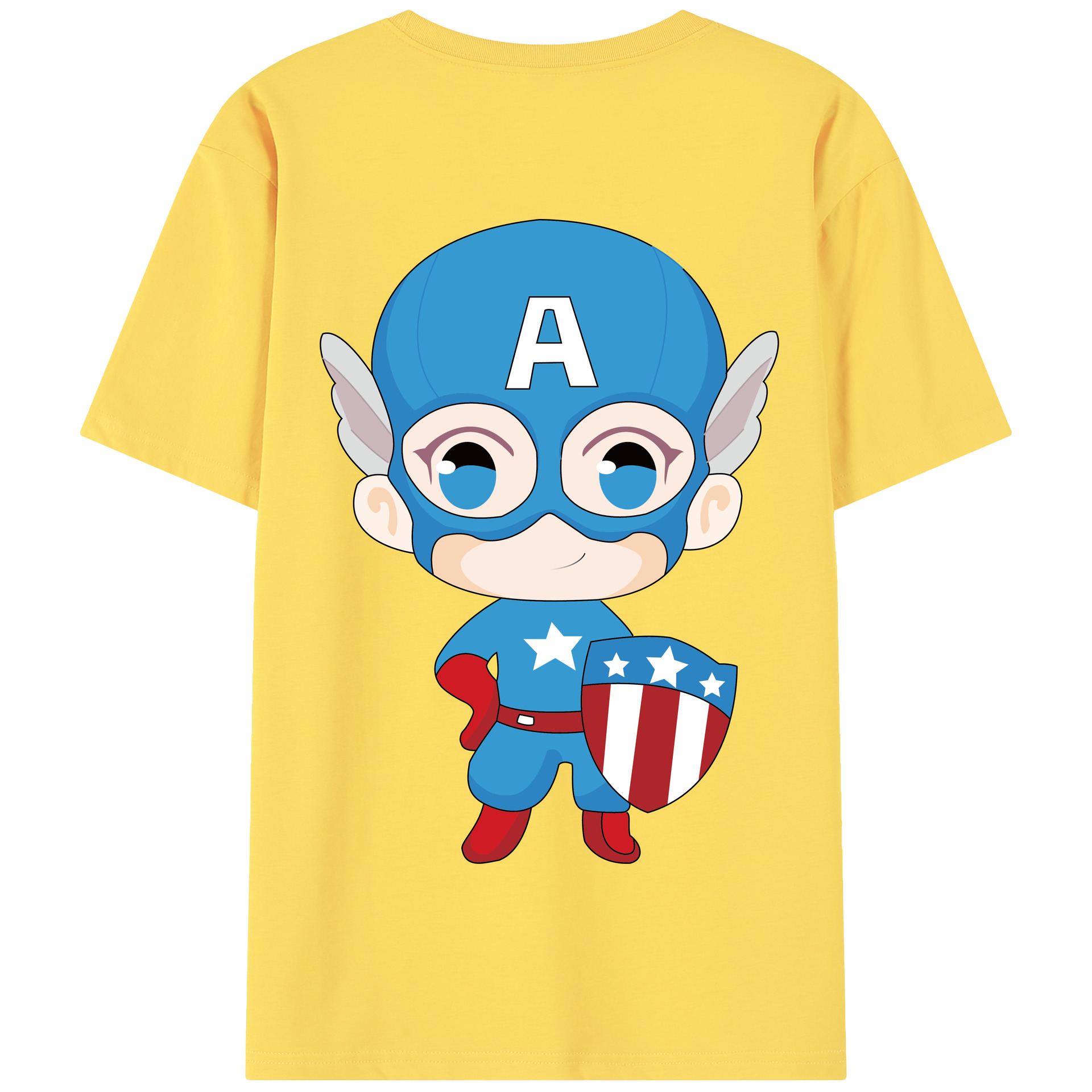 （画像用） アベンジャーズ The Avengers 綿100％半袖Tシャツ（背面プリント）