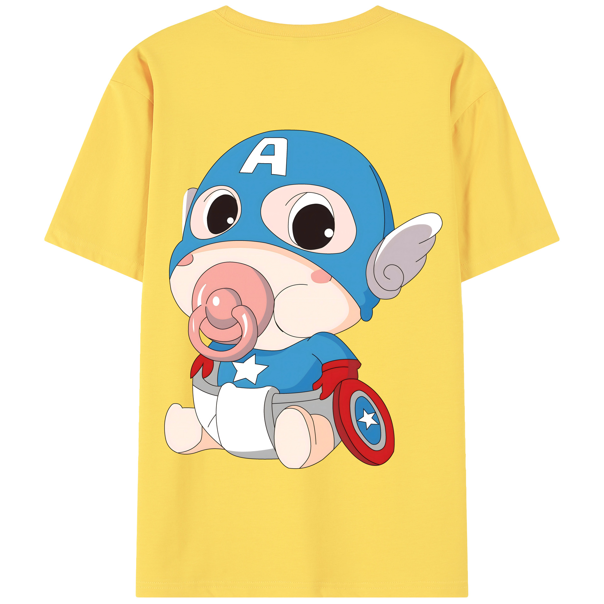 （画像用） アベンジャーズ The Avengers 綿100％半袖Tシャツ（背面プリント）