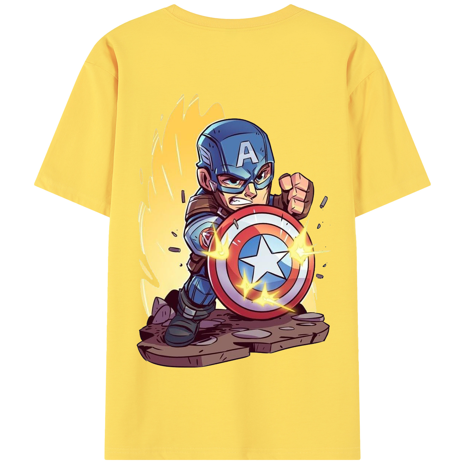 （画像用） アベンジャーズ The Avengers 綿100％半袖Tシャツ（背面プリント）