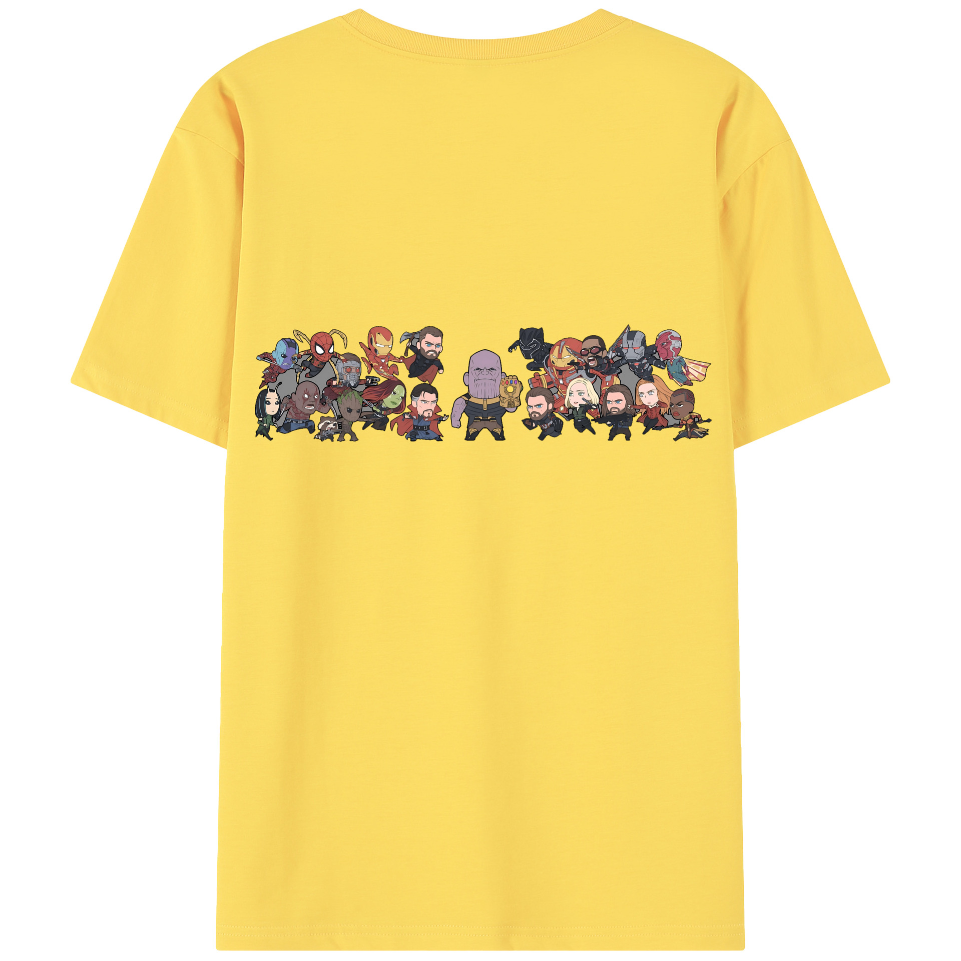 （画像用） アベンジャーズ The Avengers 綿100％半袖Tシャツ（背面プリント）