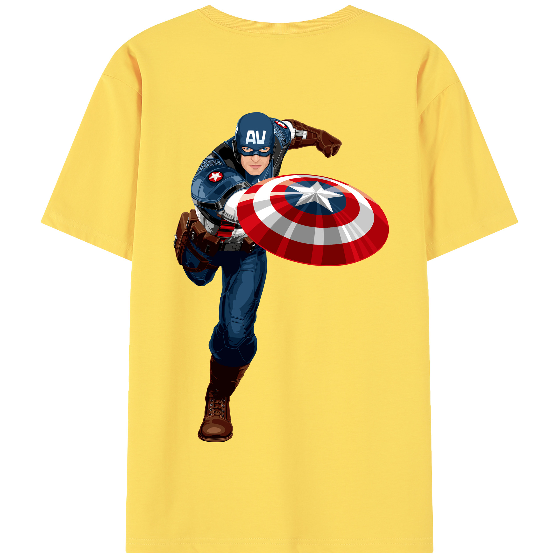 （画像用） アベンジャーズ The Avengers 綿100％半袖Tシャツ（背面プリント）