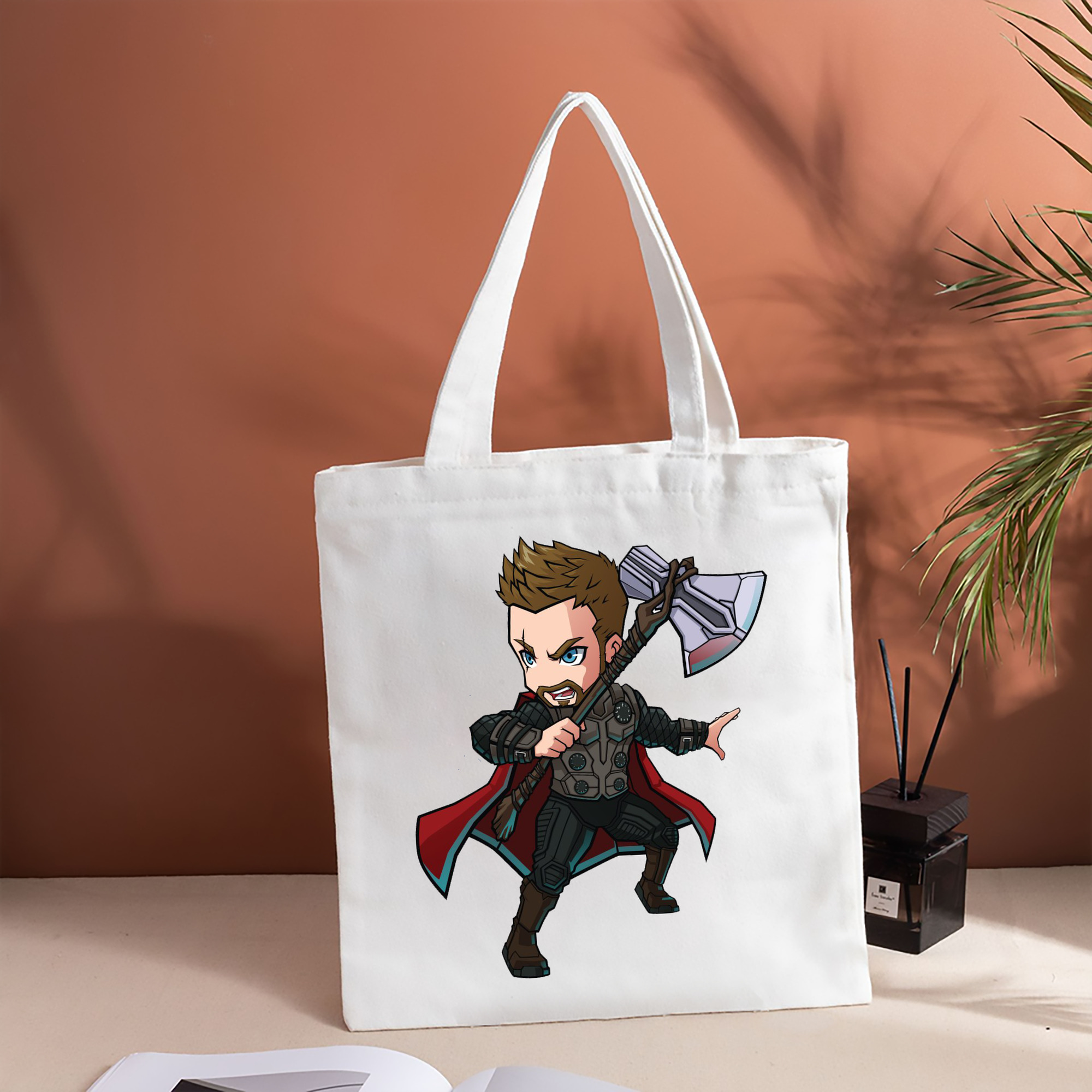 アベンジャーズ The Avengers 縦型キャンバス生地手提げバッグ　トートバッグ